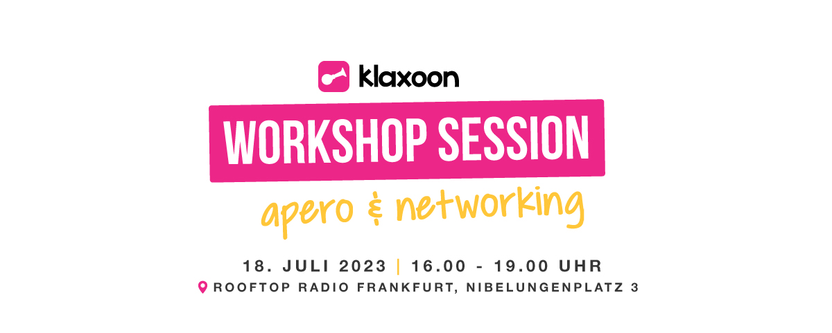 Klaxoon DE | Invitation: Workshop Session apero & networking @ Rooftop Radio Frankfurt